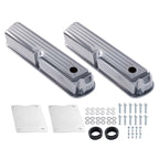 Finned Tall Polished Valve Covers for Ford 289 302 351W (1962–1985)