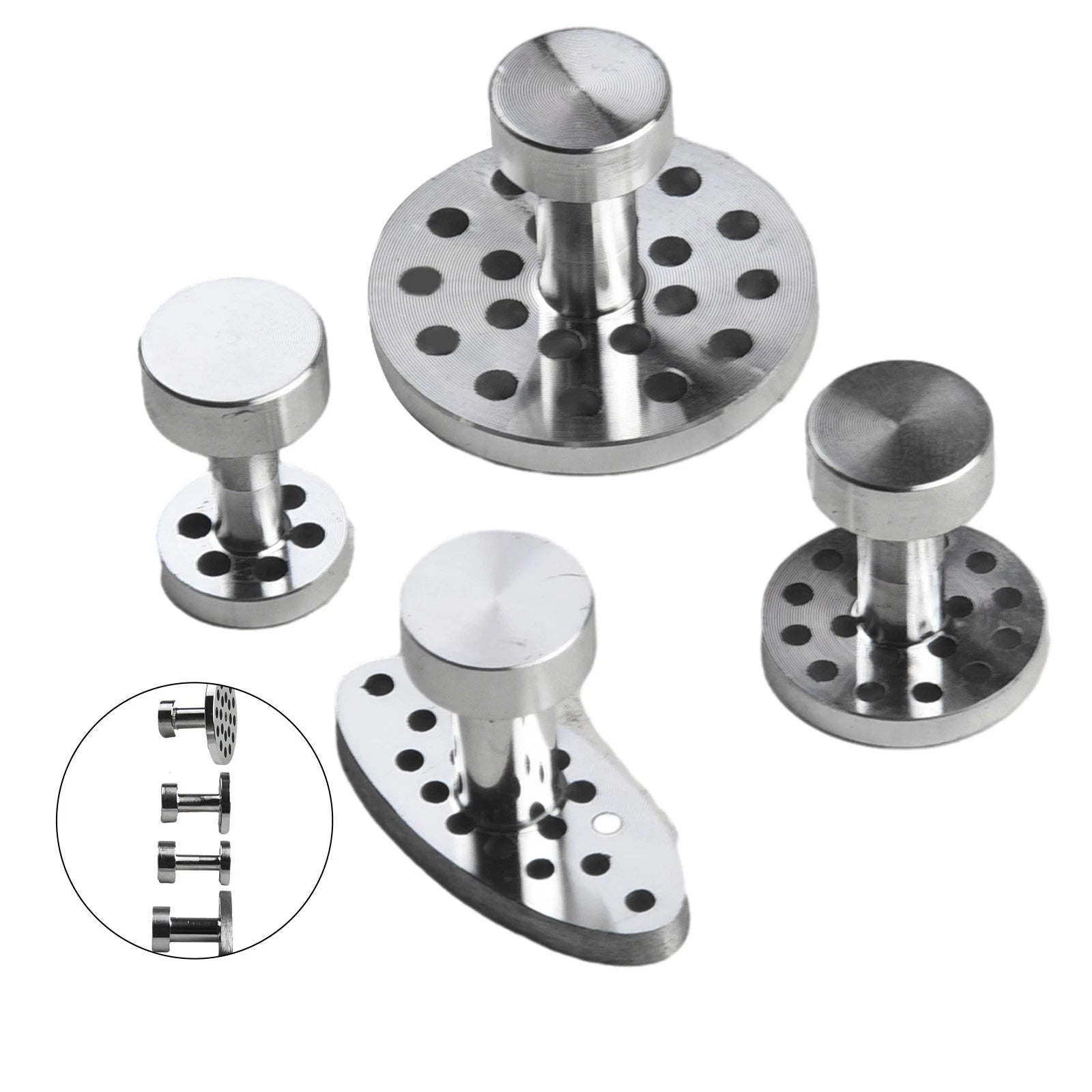 Set of 4 Car Dent Repair Aluminum Puller Tabs for Any Vehicle