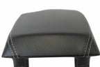 Leather Console Lid Armrest Cover for BMW F30 (2014–2018) Black Gray Stitch