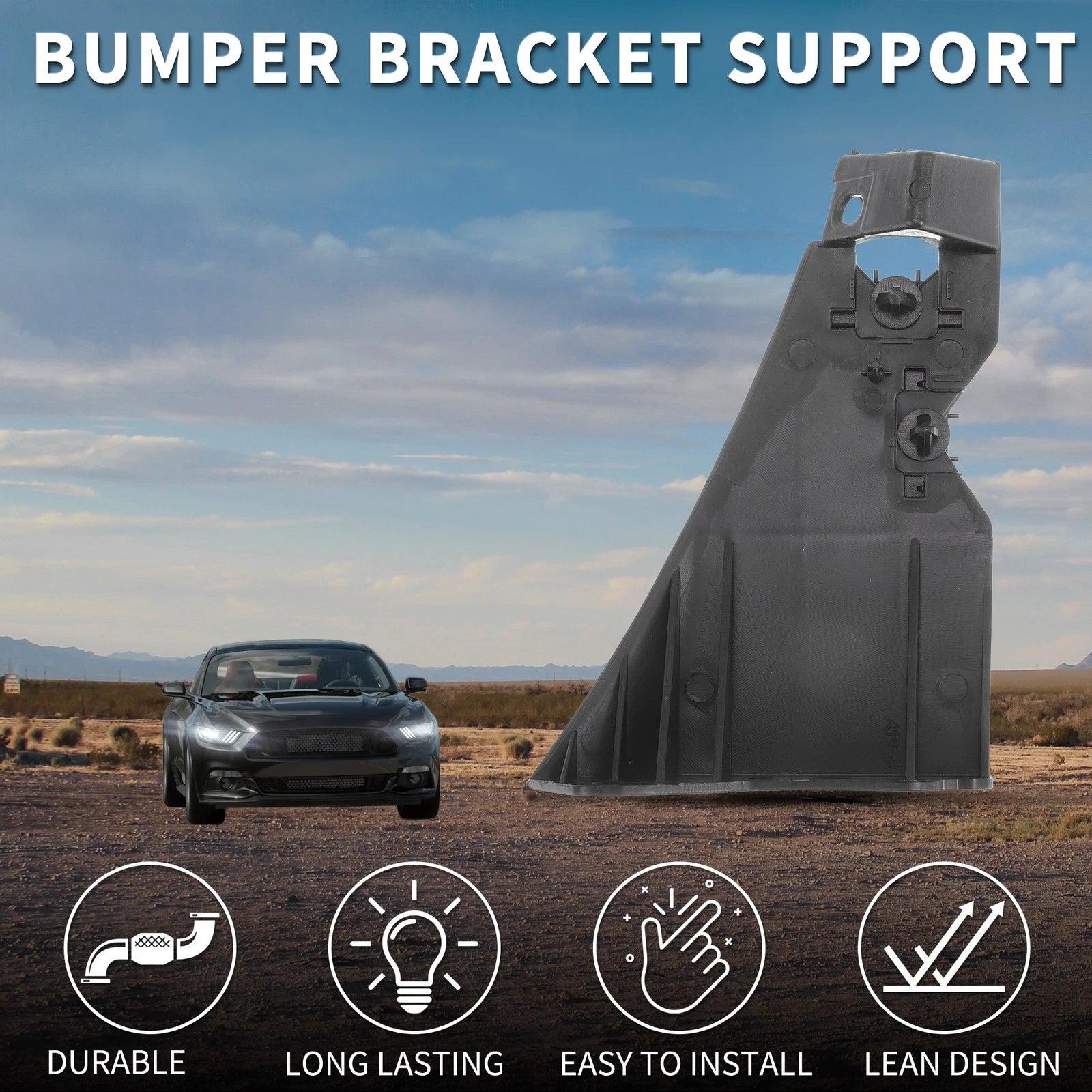 1pc Right Front Bumper Retainer Bracket No.5R3Z17C861AA for Ford Mustang 