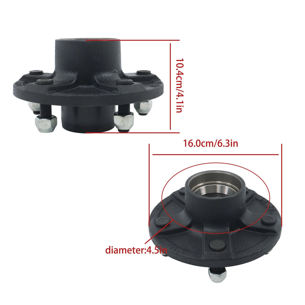 2 Pack Trailer Axle Kit for 3500 Square Spindle (Idler Hub)