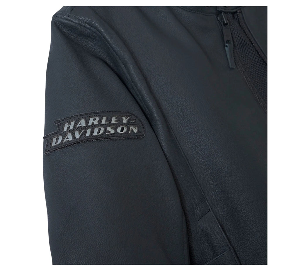 Men's Paradigm Triple Vent Leather Jacket for Harley-Davidson (Small) 98002-24VM