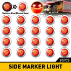 LED Red Side Marker Lights for Truck Trailer (12V)