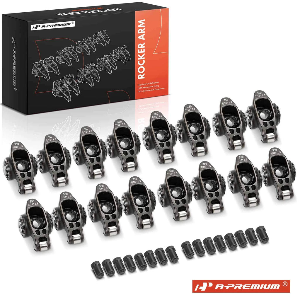 Black Chromoly Roller Rocker Arm Kit for Chevy SBC 350 