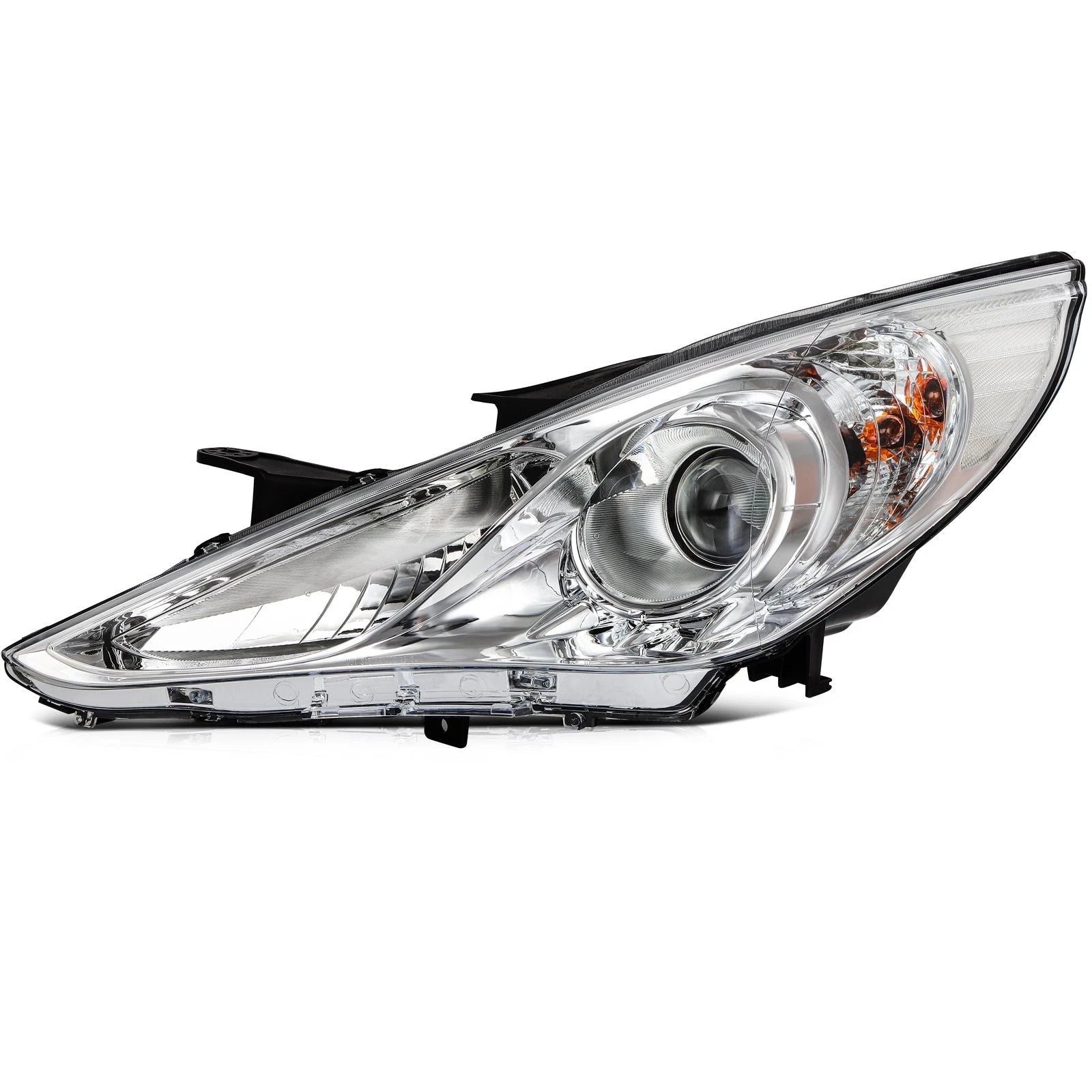 Projector Headlights Assembly Pair for Hyundai Sonata (2011–2014) Chrome