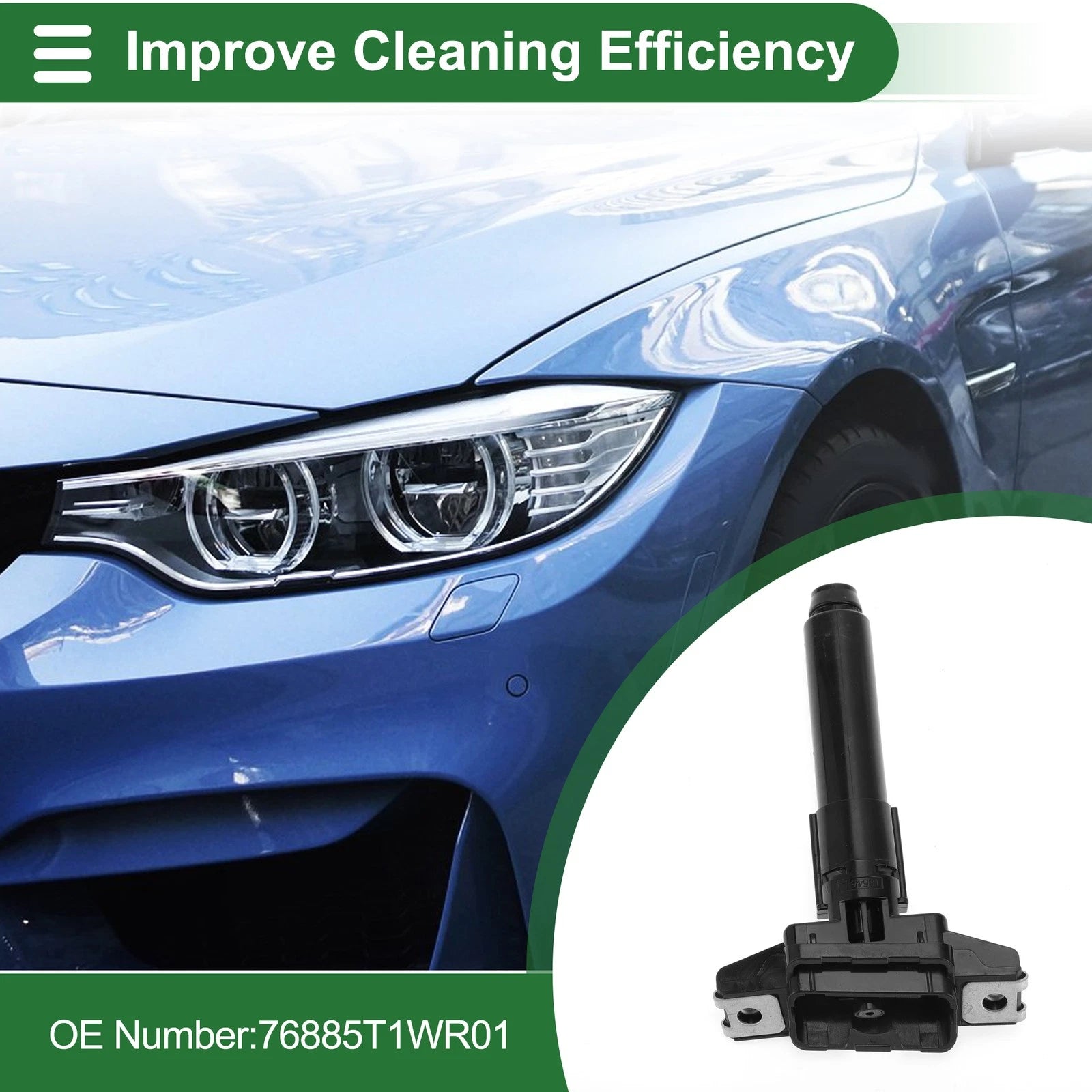 Front Driver Side Headlight Washer Nozzle for Honda CR-V (2015–2020) No. 76885T1WR01