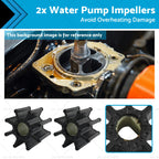 2X Water Pump Impellers for Mercury Mercruiser 5.0L 5.7L 7.4L (AU)