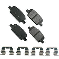 Set of 4 Akebono ProACT Ceramic Rear Disc Brake Pads for Chevrolet Malibu (2019–2022)
