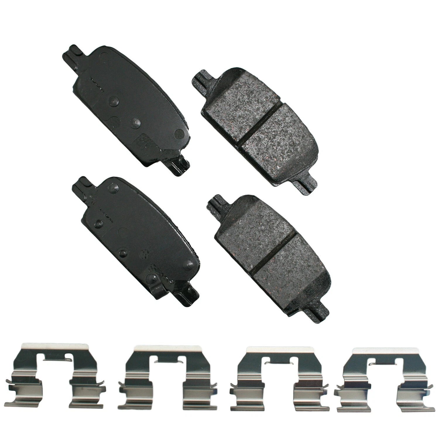 Set of 4 Akebono ProACT Ceramic Rear Disc Brake Pads for Chevrolet Malibu (2019–2022)