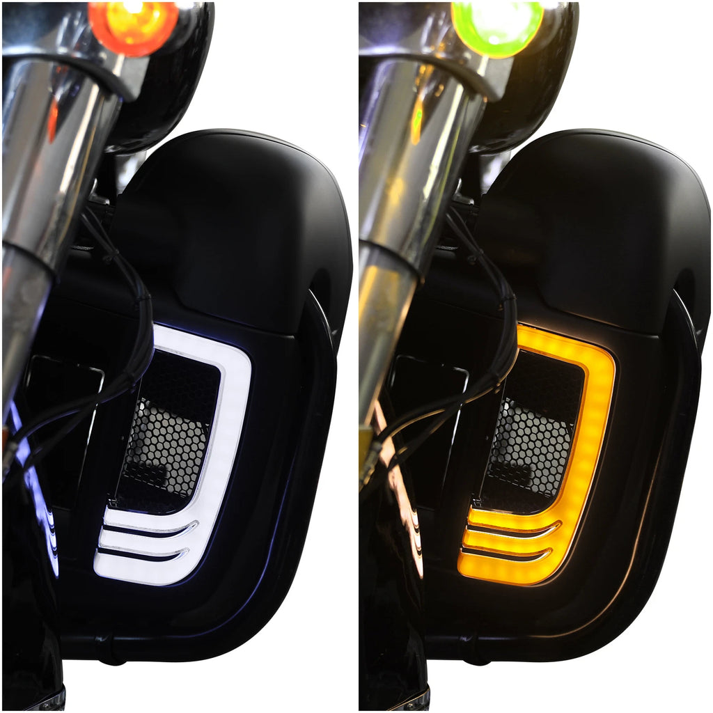 LED Fairing Lower Grill Turn Signal Running Light for Harley Electra Glide (2014–2023)
