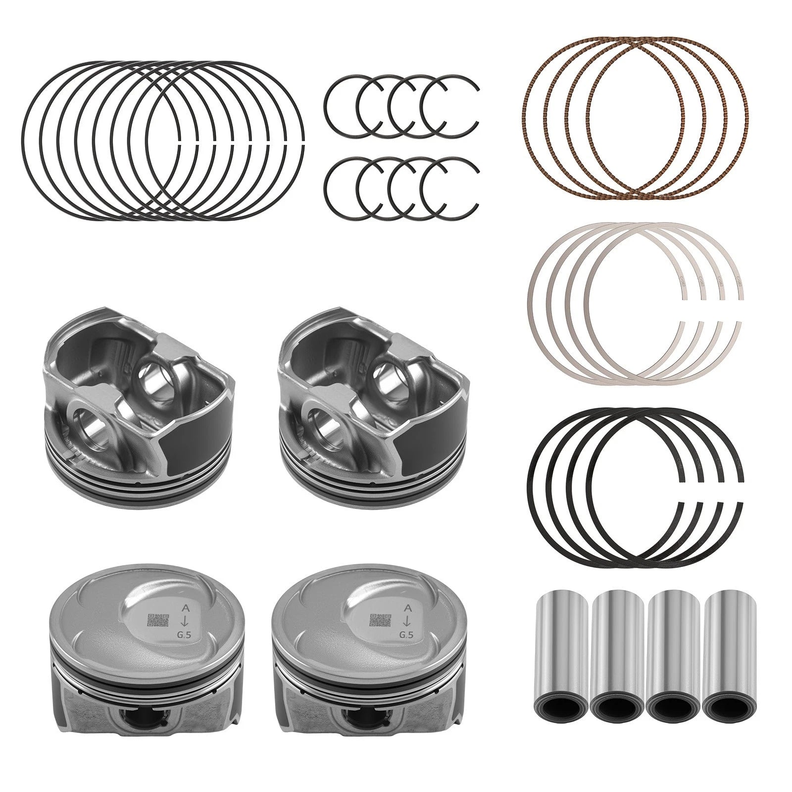 2.4L Engine Pistons & Rings Kit for Kia Sorento, Optima, Hyundai Sonata (2011–2019)