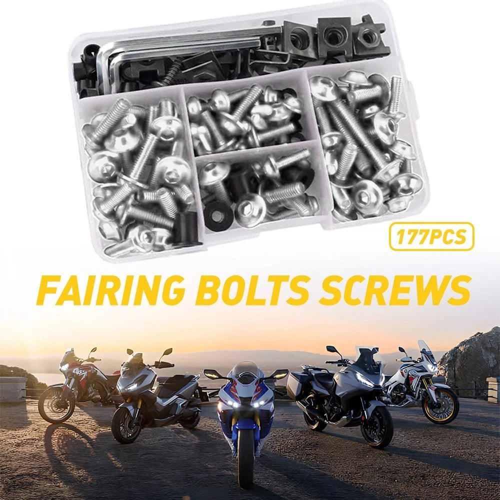 Complete Fairing Bolt Screws Kit for Kawasaki Ninja ZX6R ZX9R ZX12R ZX14 (2000–2023)
