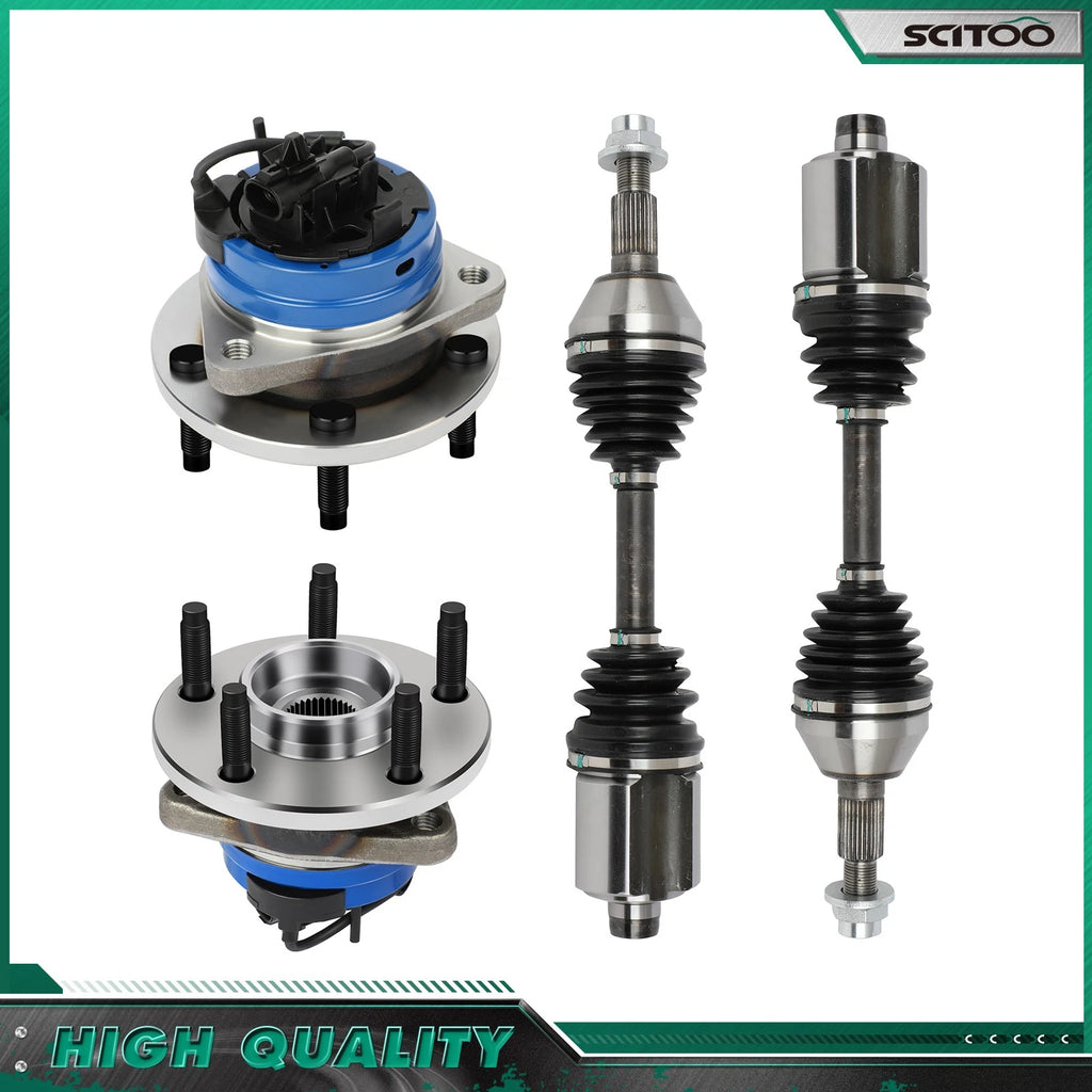 Front CV Axle Shaft + Wheel Hub Bearing for Chevrolet Malibu (2004–2010)
