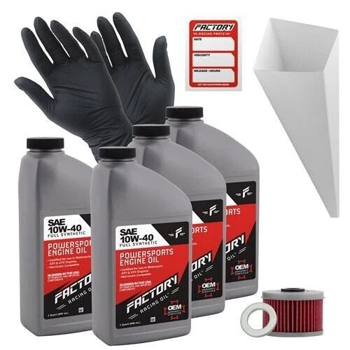 4 Quart Oil Change Kit for Honda TRX420FPE TRX420FPM (10W-40)