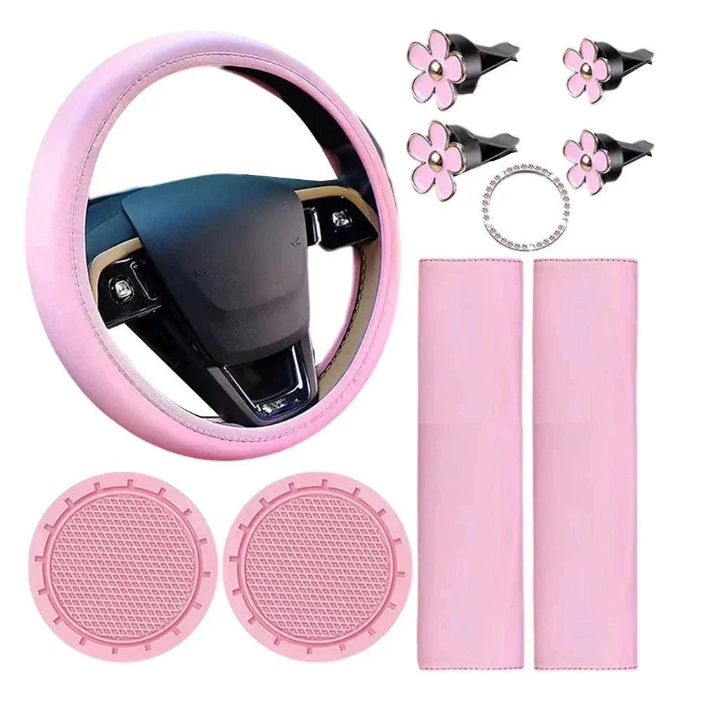 10 x Car Accessories Including Steering Wheel Cover for All Cars