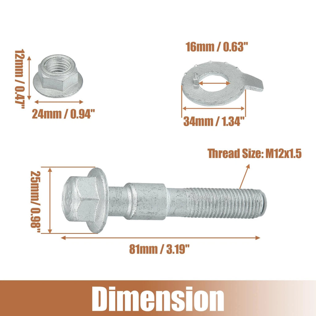 Set of 2 Alignment Camber Caster Adjusting Bolts for Dodge Sprinter 3500