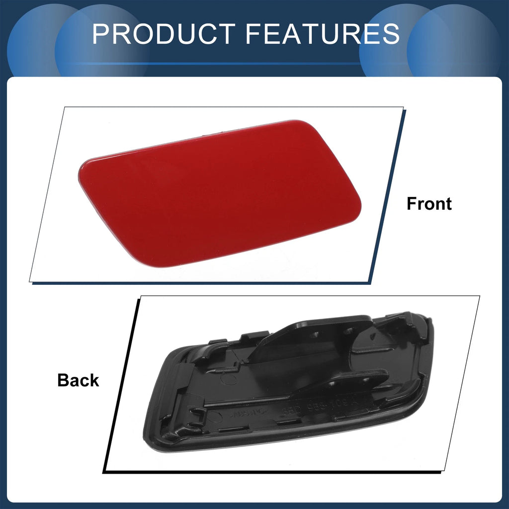 Front Left Washer Nozzle Cover Cap for Volkswagen Passat CC (2008–2012) Red