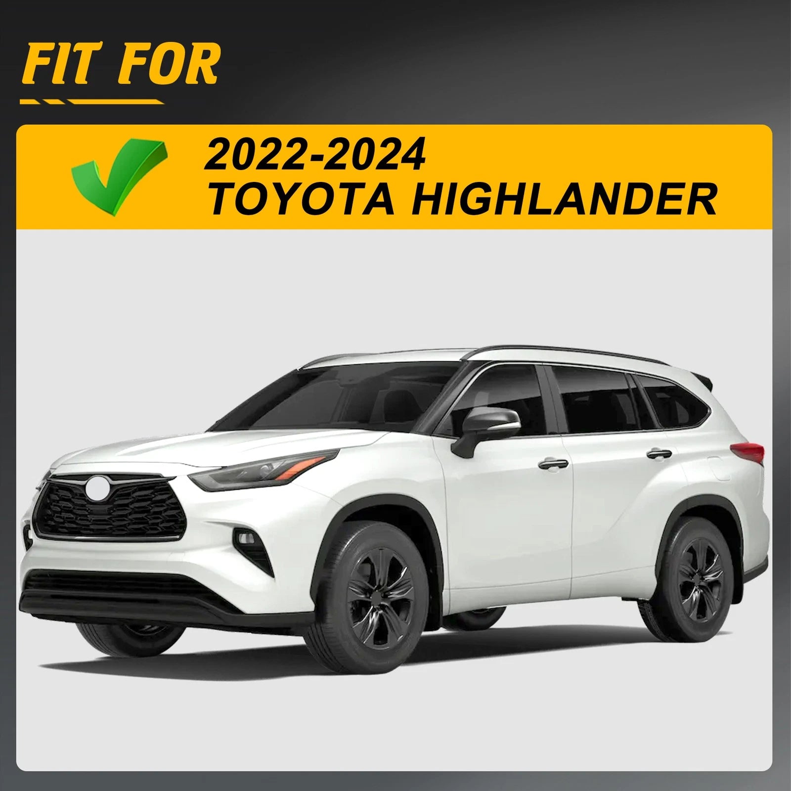 Set of 2 Silver Running Boards for Toyota Highlander (2022–2024)