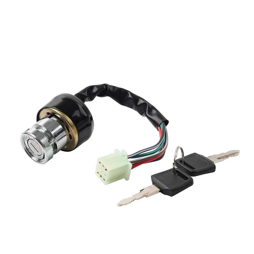 6 Pin Ignition Barrel Switch + 2 Key for Motorcycle Scooter Quad Dirt Bike