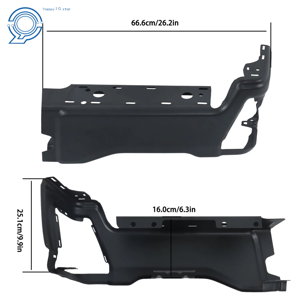 Black Rear Bumper End Caps for Ford F-250 F-350 F-450 (2023–2025)