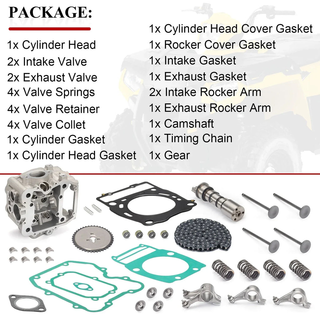 Cylinder Head Rocker Arm Camshaft Kit for Polaris Big Boss 500 (1998–2002)