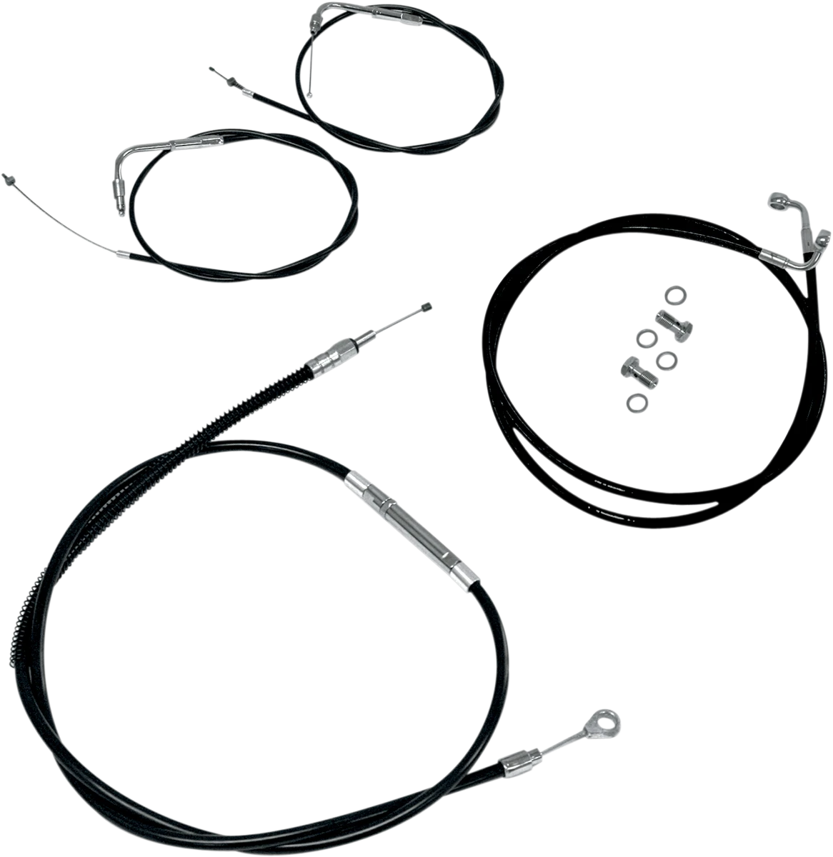 Handlebar Cable/Brake Line Kit for LA Choppers (12" - 14" Ape Hanger)
