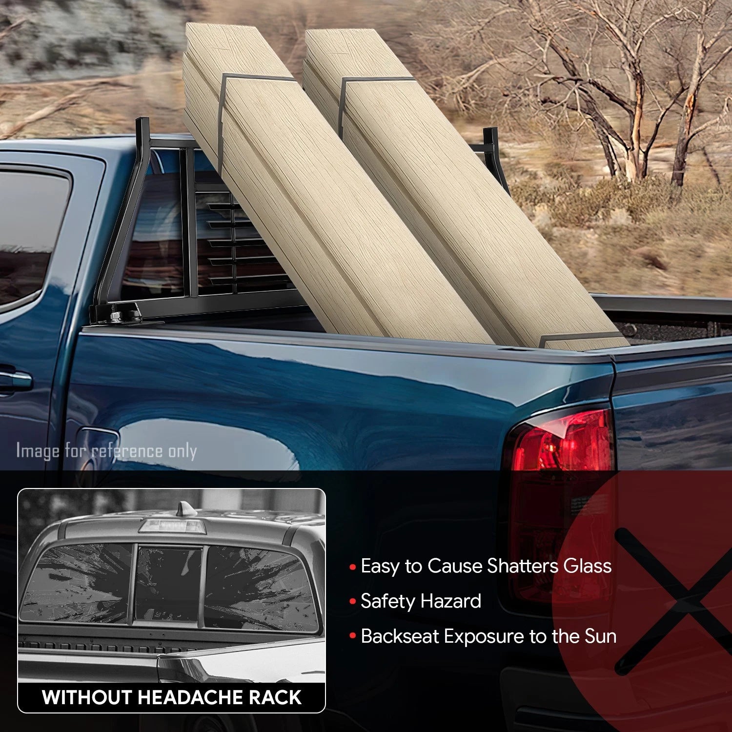 Rear Headache Rack for Colorado Canyon (2015–2022) Carbon Steel