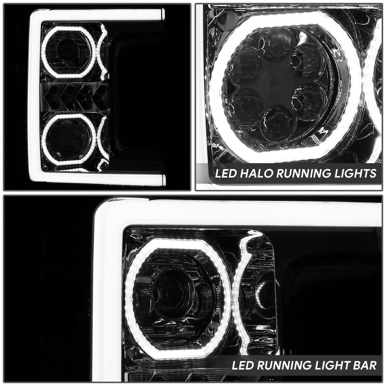 Sequential LED Light Bar Headlight for Ford F250 SD (2017–2019)