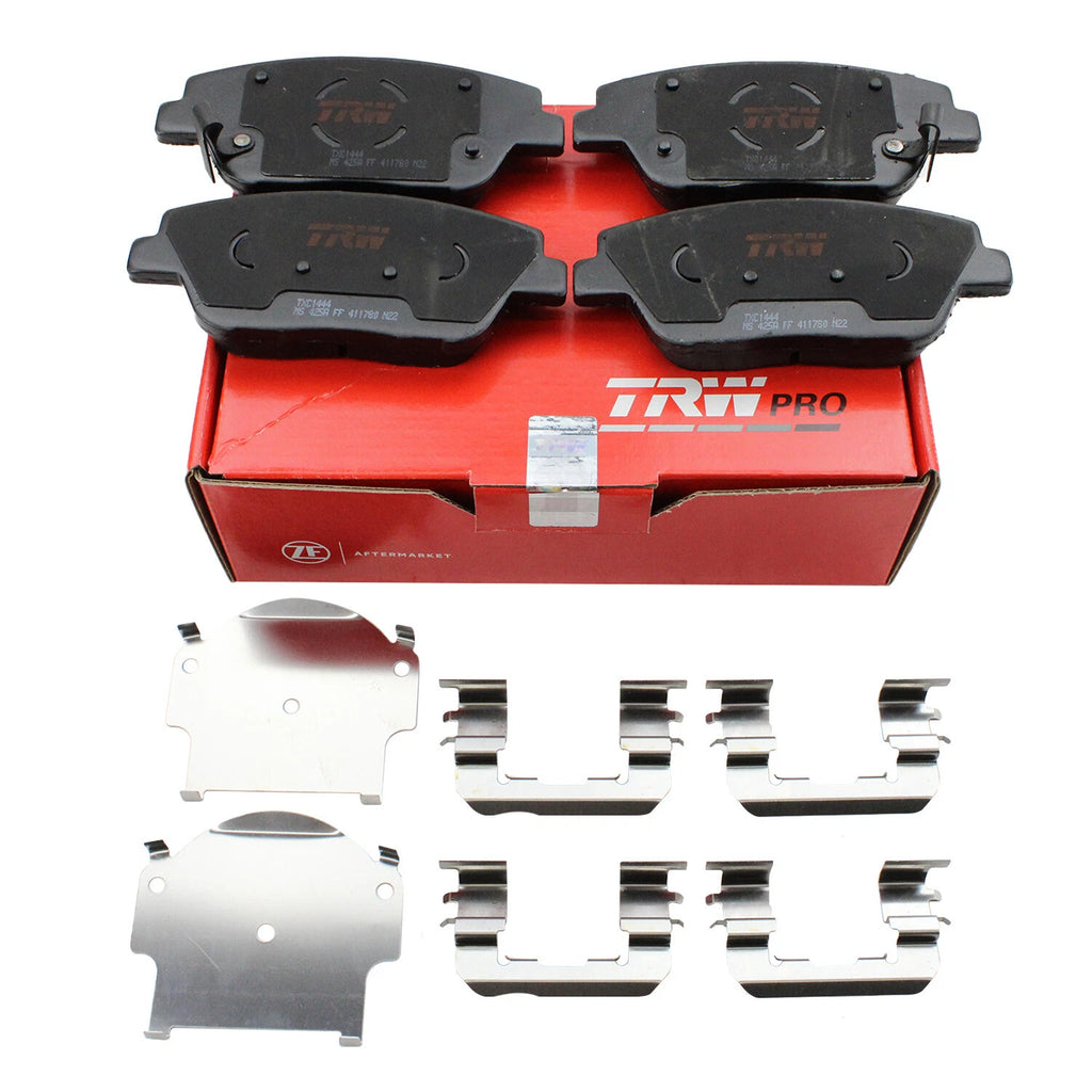 Set of 4 TRW Pro Front Slotted Ceramic Brake Pads for Hyundai Sonata, Kia Optima