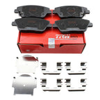 Set of 4 TRW Pro Front Slotted Ceramic Brake Pads for Hyundai Sonata, Kia Optima