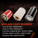 6Pack Air Oil Fuel Filter Kit for Mahindra 4540 4550 (2015–2020) 006000455F1 006000456F1