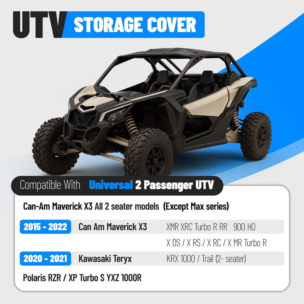 2X Seat Vehicle Storage Dust Cover for Can-Am Maverick X3 (2017–2023)