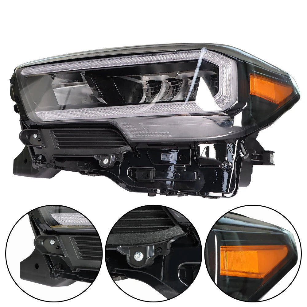 LH Full LED Headlight for Toyota Tacoma (2020–2023) Black
