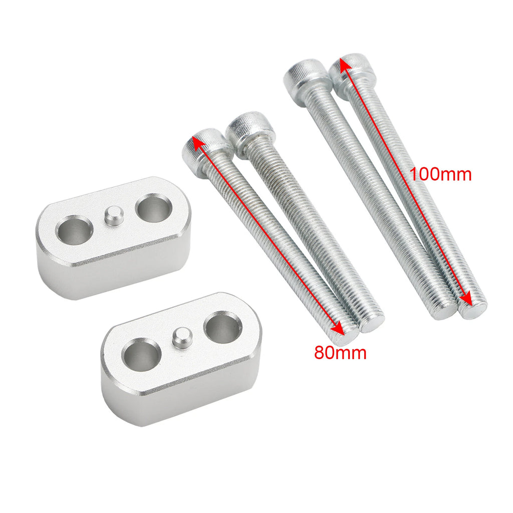 Silver Risers for Tiger 1200 & Explorer XR XRx XRx Low XRt XCx XCa (2010–2020)
