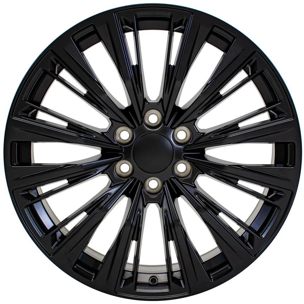 2WD Wheel 22 Inch Satin Black Replacement for 1988-2000 Chevy C2500