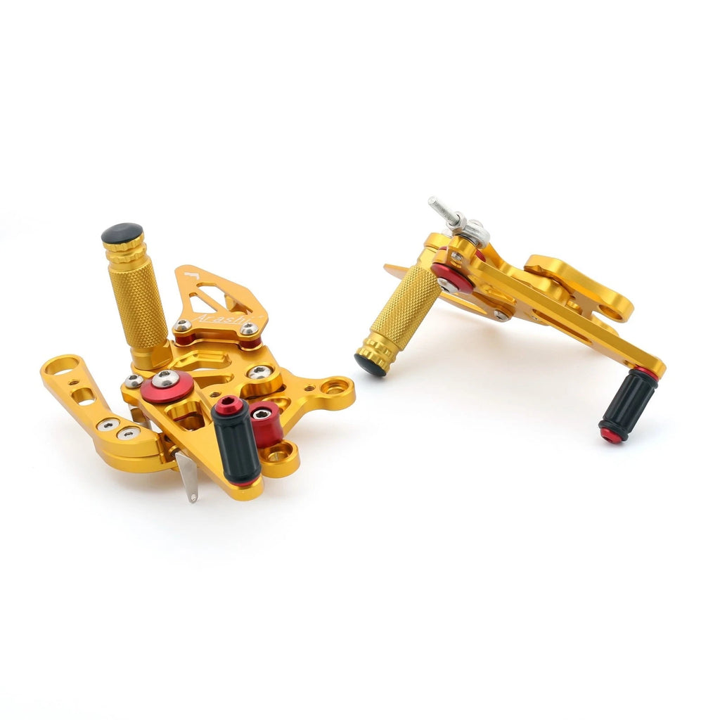 CNC Racing Rearset Footrest Pegs for Aprilia RSV4 (2009–2012) Gold