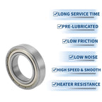 6008ZZ Deep Groove Ball Bearings for Scooter Skateboard Wheel (40x68x15mm)
