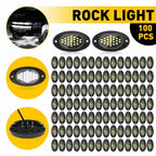 2X White LED Rock Light for Universal Offroad Truck Underbody Neon Lamp