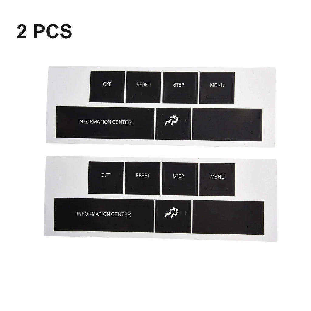 DASH Control Button Sticker Set of 4 in Black Vinyl for Chrysler Jeep
