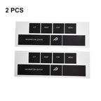 DASH Control Button Sticker Set of 4 in Black Vinyl for Chrysler Jeep