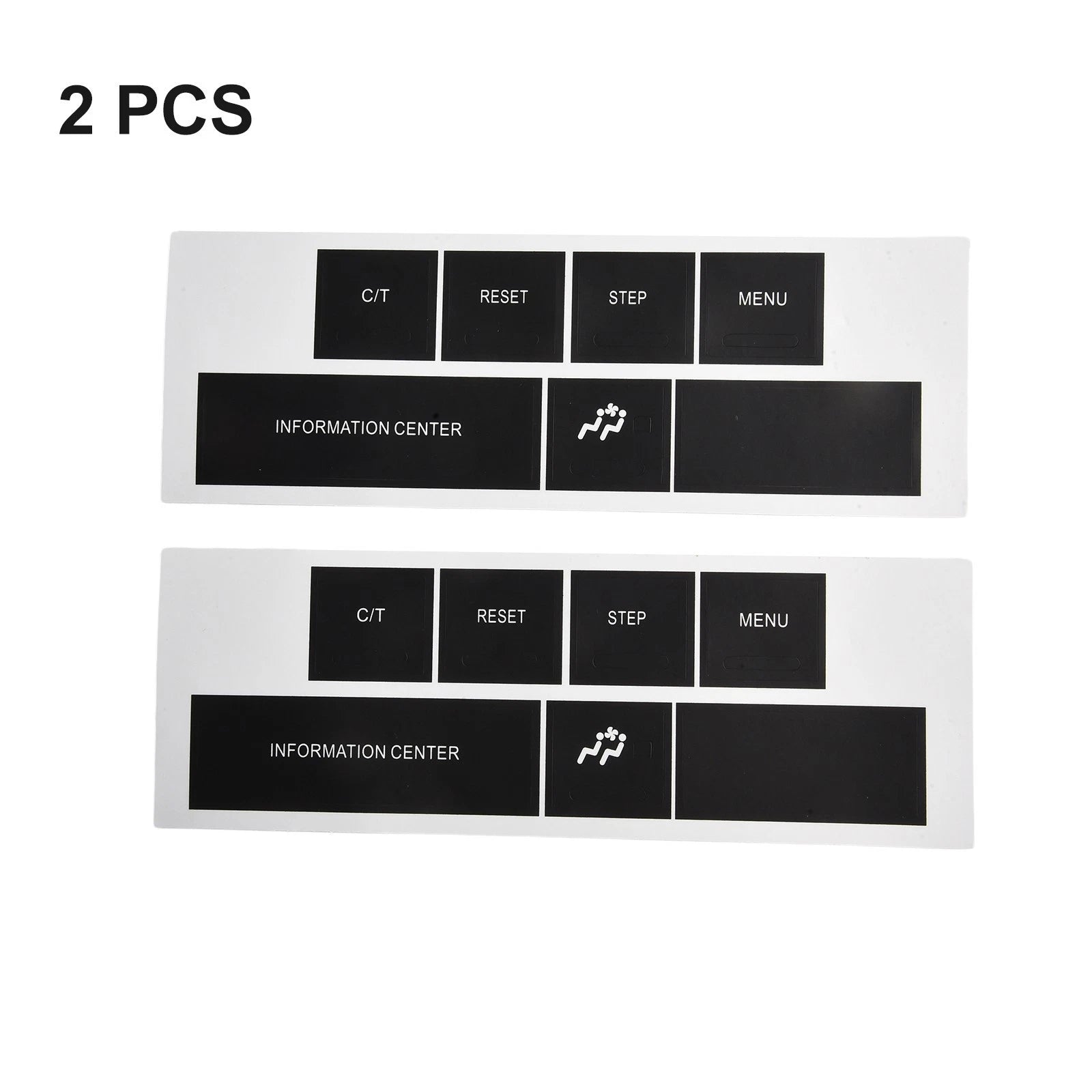 DASH Control Button Sticker Set of 4 in Black Vinyl for Chrysler Jeep