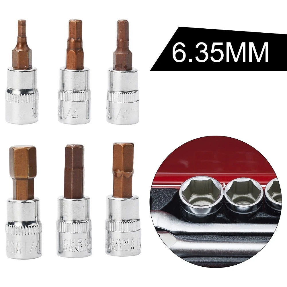 Set of 6 H3-H8 Hex Screwdriver Bits for Automotive Use (2021)