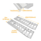 2X 60" Aluminum Hook Ramps for Car Trailer Hauler (6800 lbs)