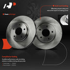 Front Disc Brake Rotors & Ceramic Pads for Nissan Quest (2004-2017)