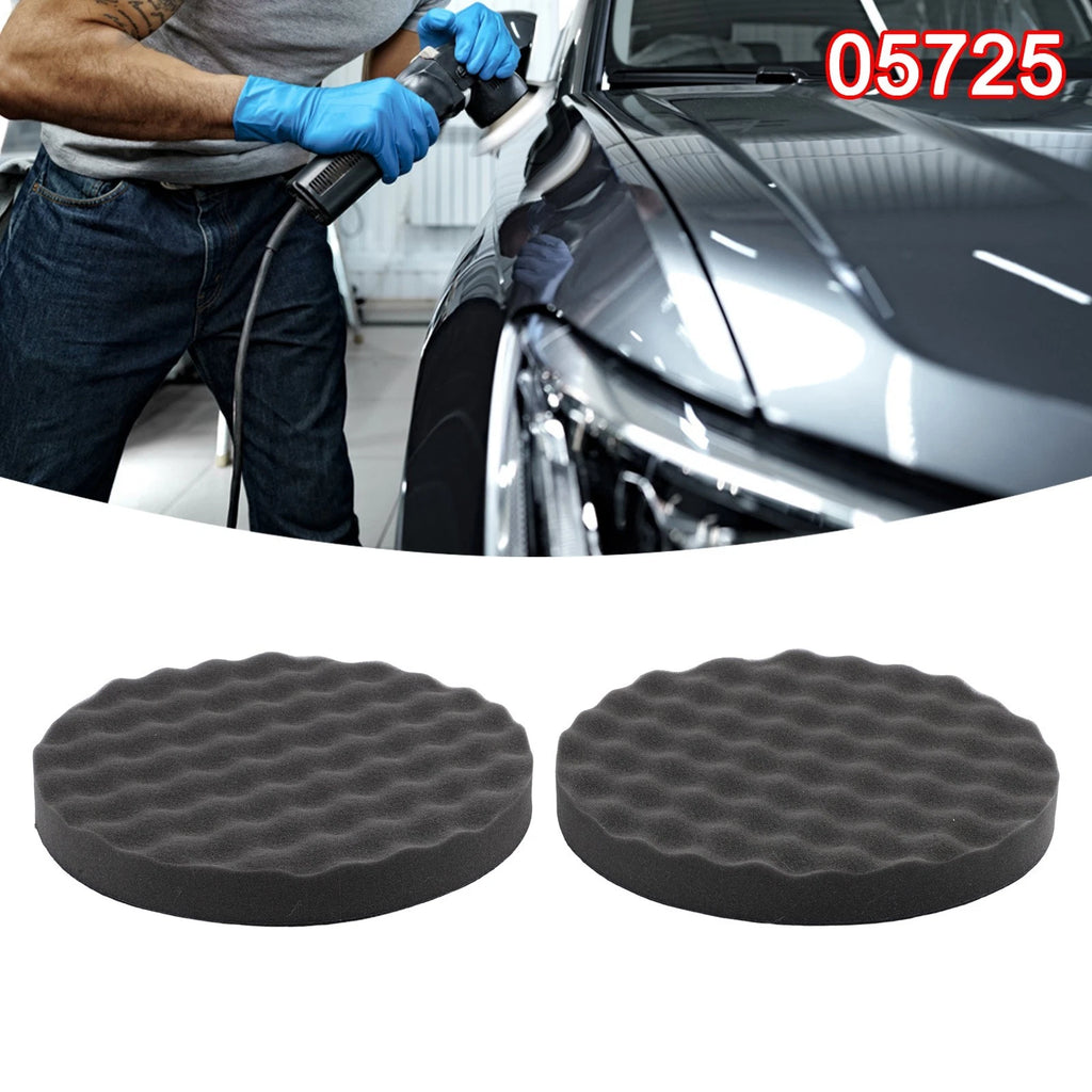 Set of 2 Round Foam Polishing Pads 8 Inch for Auto Compounding (05725)