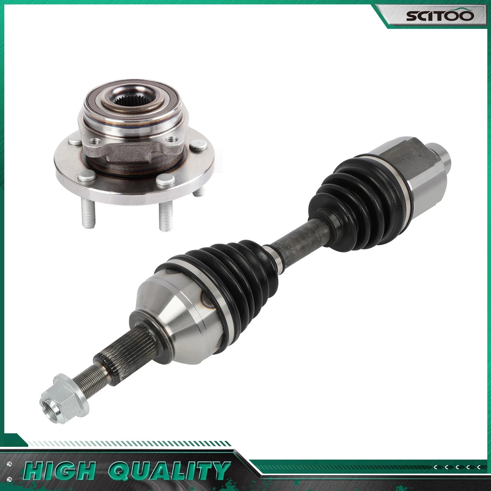 Front RH CV Axle Shaft + Wheel Hub Bearing for Chrysler 200 (2011–2014)
