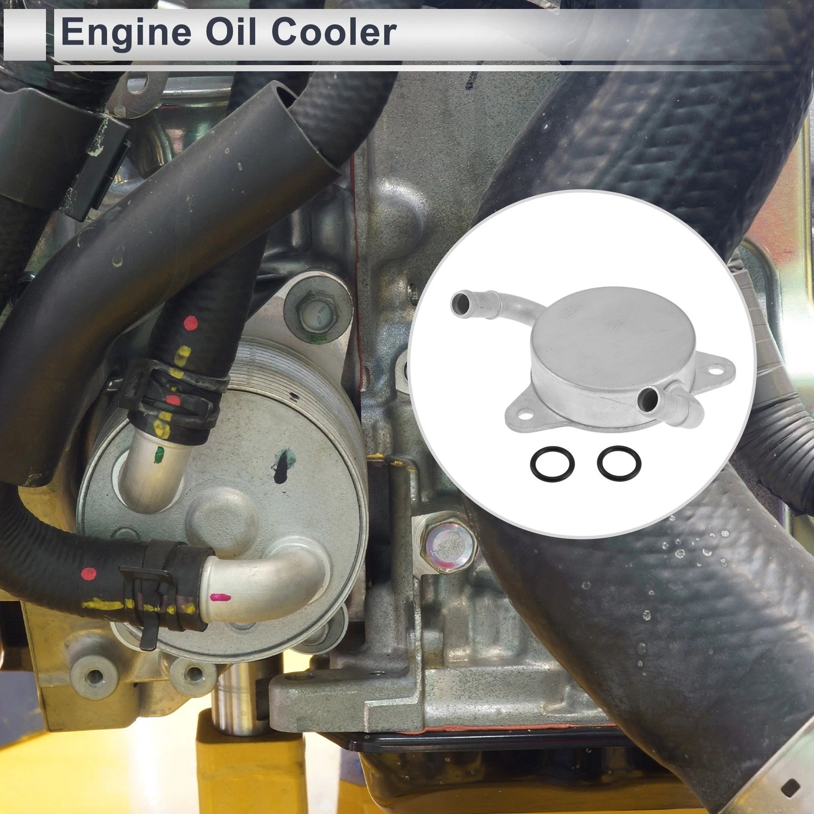 Engine Oil Cooler for Toyota (No. 3349352010) Set with O-ring Seals