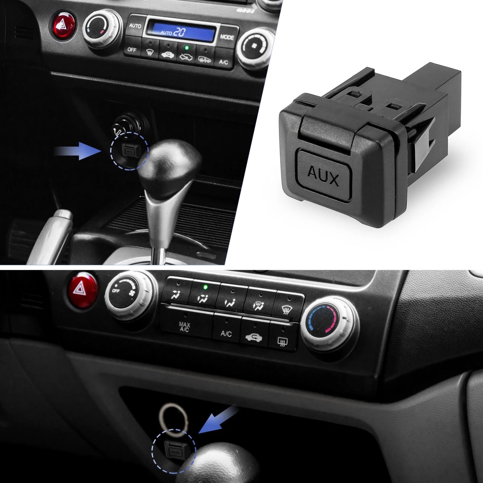 Auxiliary Input Jack for Honda Civic (2006–2011) 39112SNAA01