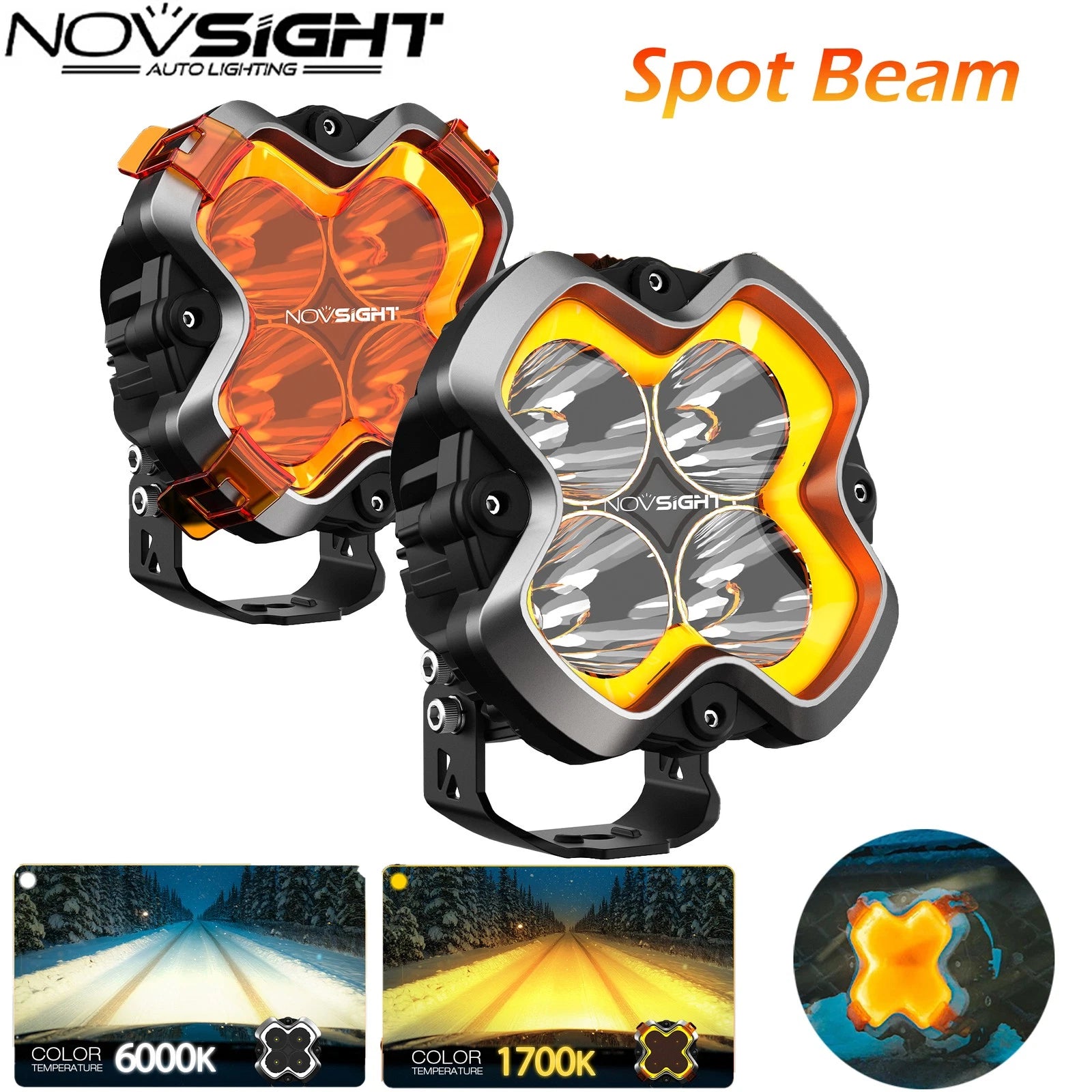 2X LED Work Light Pod for Off Road Vehicles (Universal)