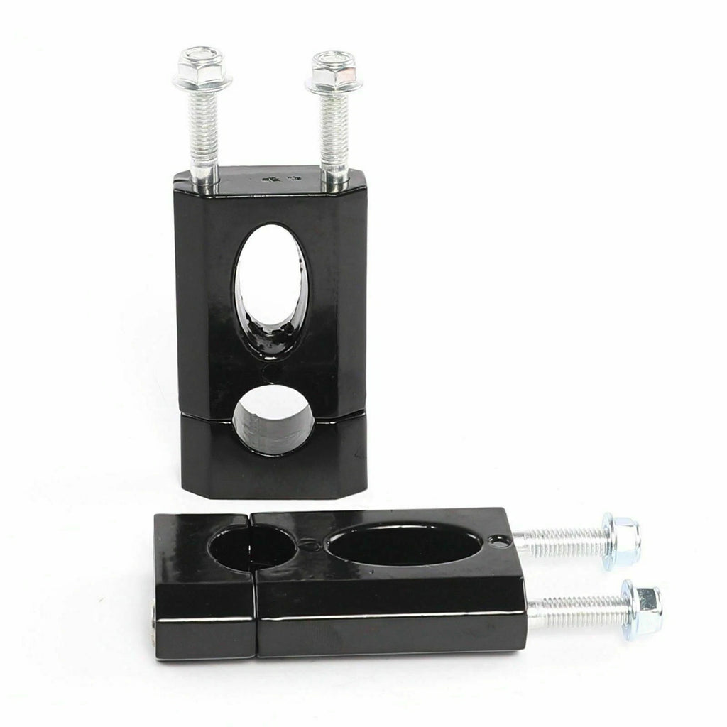 Set of 2 Black Handlebar Mount Clamps Risers 7/8" for Honda XR50 CRF50